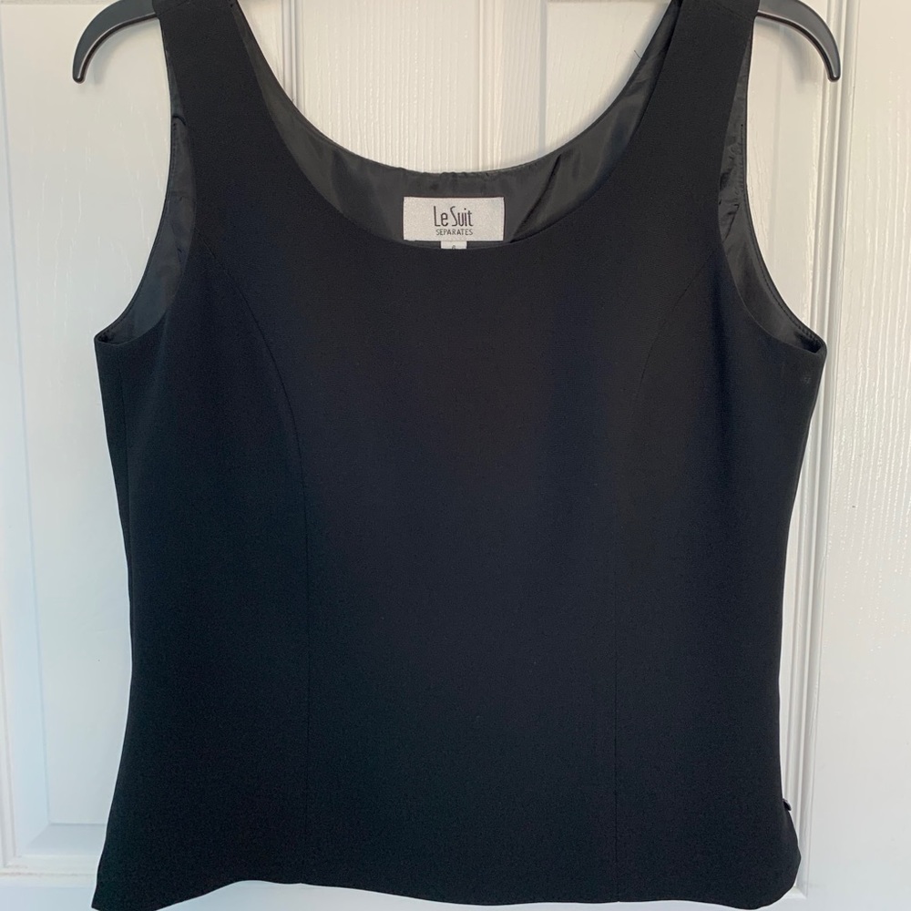 solid black professional work tank top